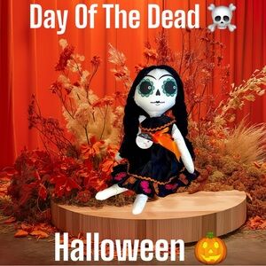 Debi Lilly Day Of The Dead 💀 Halloween Decoration Doll NWT